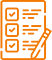 Assessment checklist with a pencil.