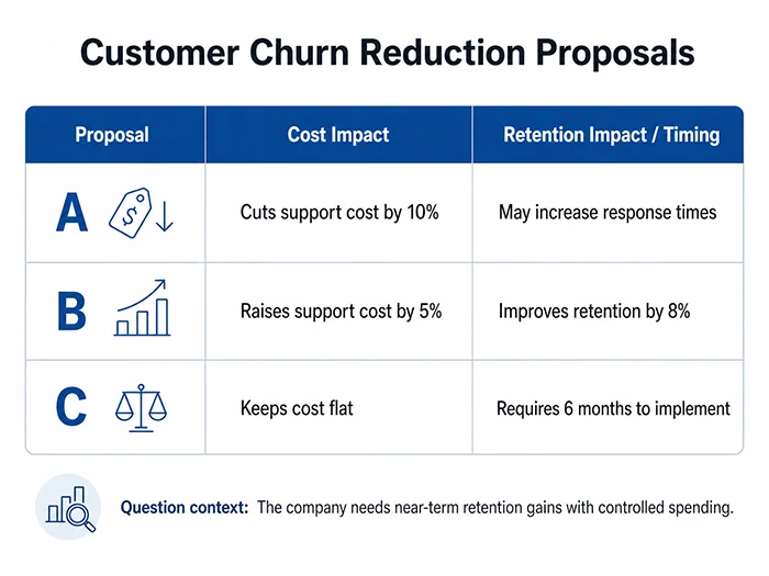 Custom churn reduction proposals
