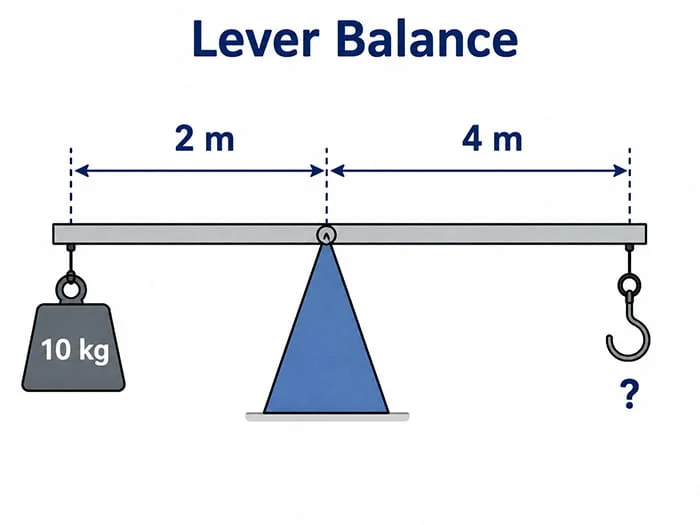 Calculate the weight to balance the lever